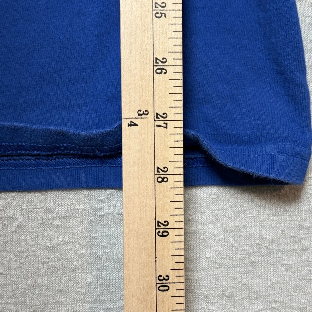 Champion Mens T-Shirt 3XL Blue Script Logo Graphic Short Sleeve Cotton Tee - Picture 6 of 8
